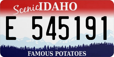 ID license plate E545191