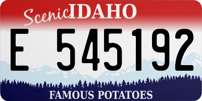 ID license plate E545192