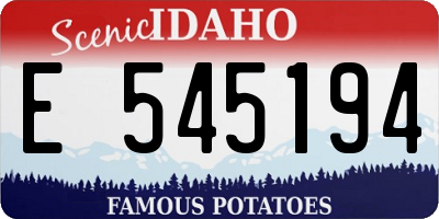 ID license plate E545194