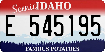 ID license plate E545195