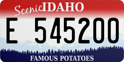 ID license plate E545200
