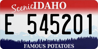ID license plate E545201