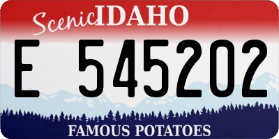 ID license plate E545202