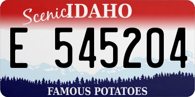 ID license plate E545204