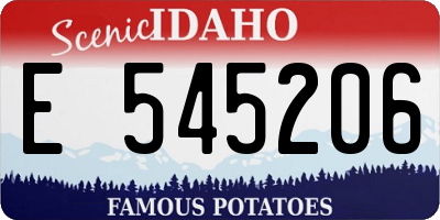 ID license plate E545206