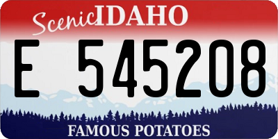 ID license plate E545208