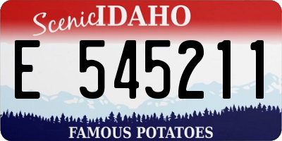 ID license plate E545211
