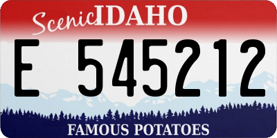 ID license plate E545212