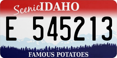 ID license plate E545213
