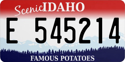 ID license plate E545214