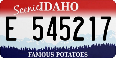 ID license plate E545217