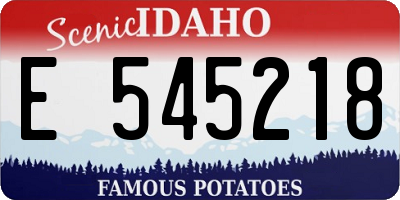 ID license plate E545218