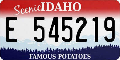 ID license plate E545219