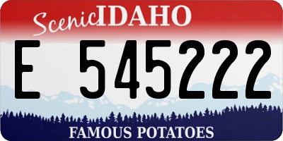 ID license plate E545222