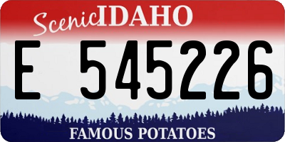 ID license plate E545226