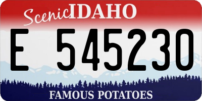 ID license plate E545230