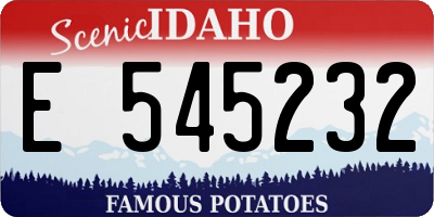 ID license plate E545232