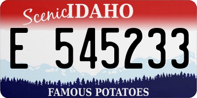 ID license plate E545233
