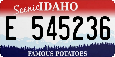 ID license plate E545236