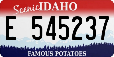 ID license plate E545237