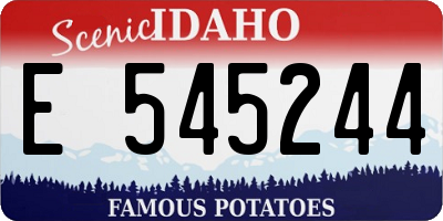 ID license plate E545244