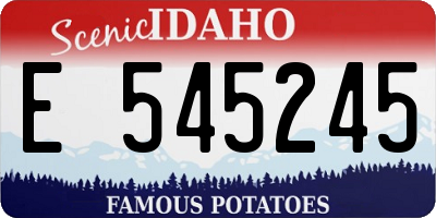 ID license plate E545245