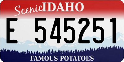 ID license plate E545251