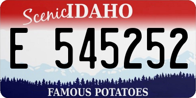 ID license plate E545252