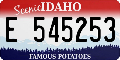 ID license plate E545253