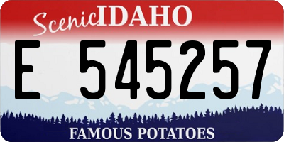 ID license plate E545257