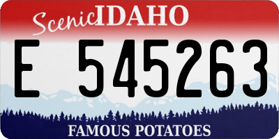 ID license plate E545263