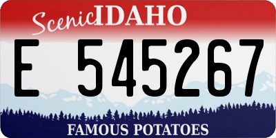 ID license plate E545267