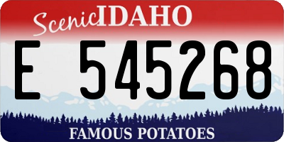 ID license plate E545268
