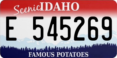 ID license plate E545269