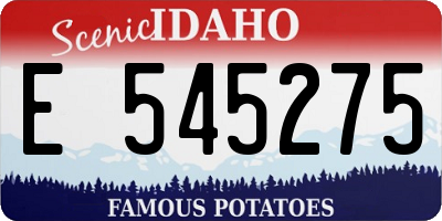ID license plate E545275