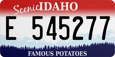 ID license plate E545277