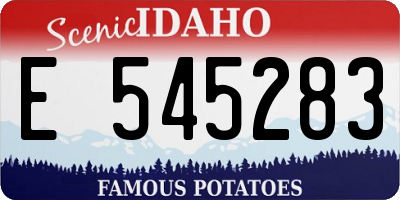 ID license plate E545283