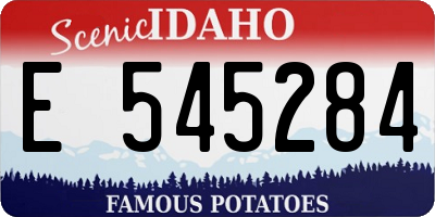 ID license plate E545284