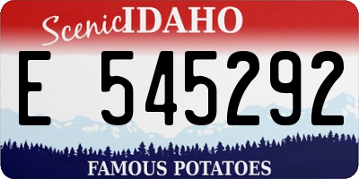 ID license plate E545292