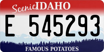 ID license plate E545293