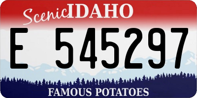 ID license plate E545297