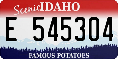 ID license plate E545304