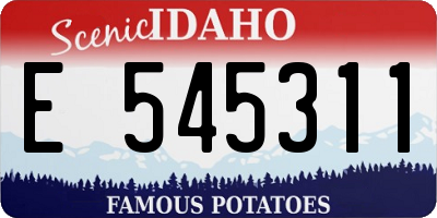 ID license plate E545311