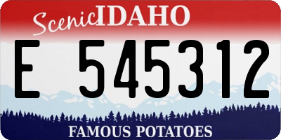 ID license plate E545312