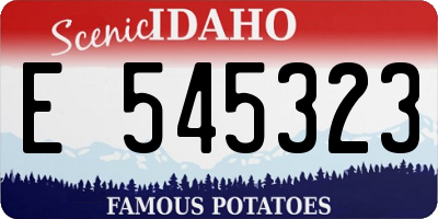 ID license plate E545323