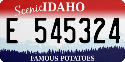 ID license plate E545324