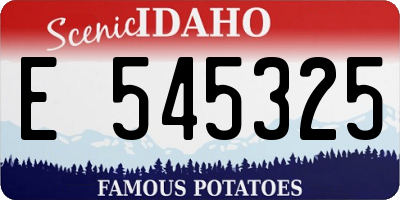 ID license plate E545325