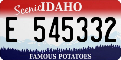 ID license plate E545332