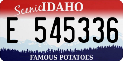 ID license plate E545336