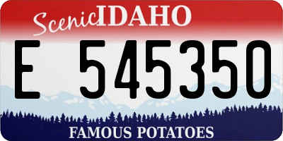 ID license plate E545350